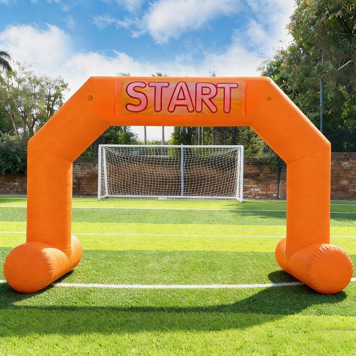 20ft start finish line inflatable arch orange with, main product view