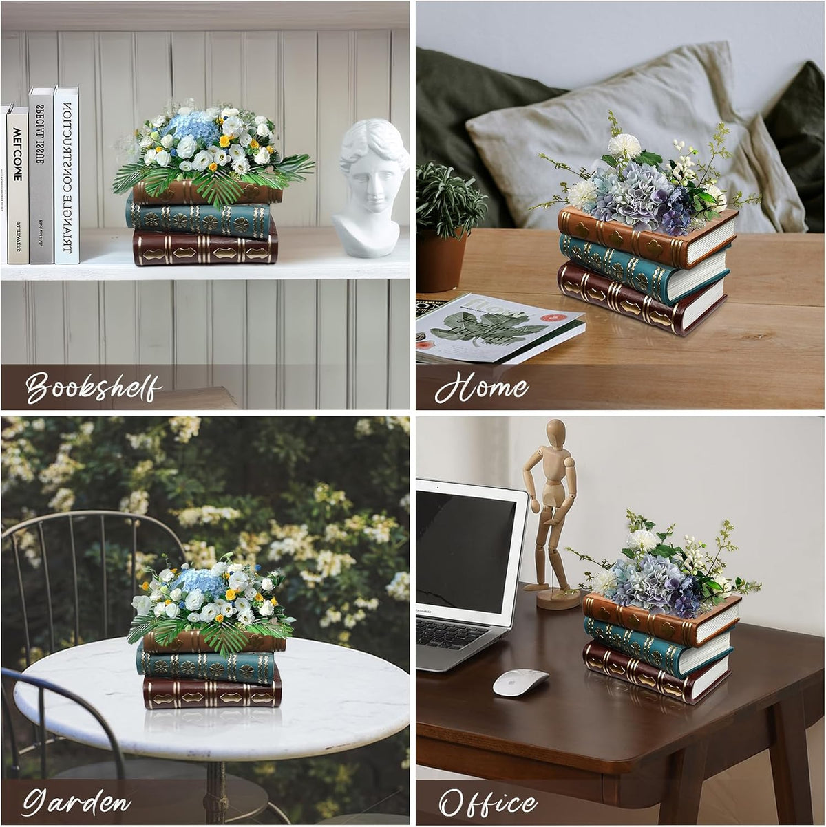 Halloween Candy Bowl Magic Stacked Books Vintage Large Candy Dish for Office ...