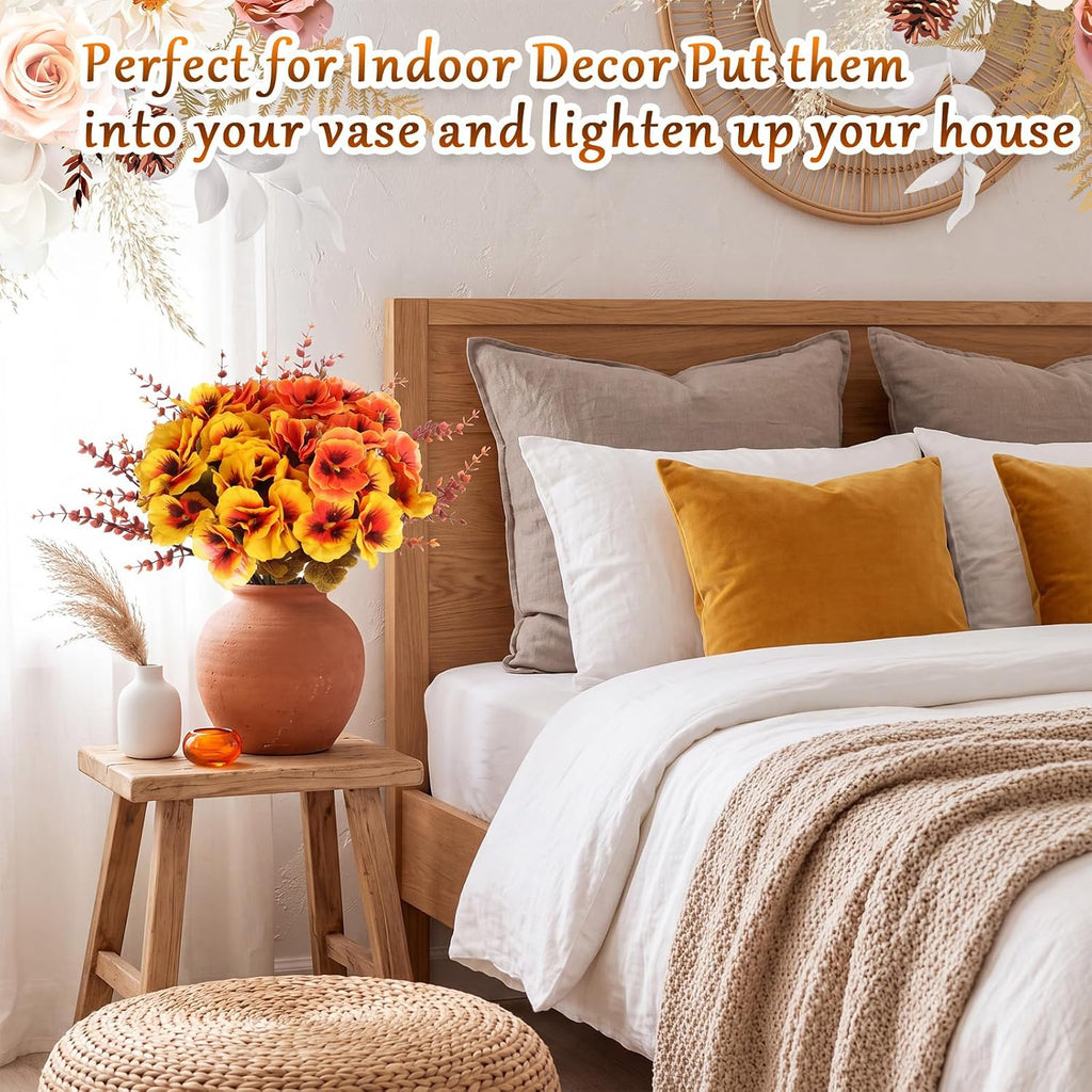 thiccywoov 40 bundles fall artificial flowers for outdoor, package contents