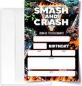 4x6 Truck Birthday Invitations, Truck Birthday Party Decorations, Invitation Cards, Birthday Party Invitations For Boys Girls, 20 Cards with 20 Envelopes.(188)