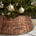 5-piece rattan christmas tree collar - 26" rustic, main product view