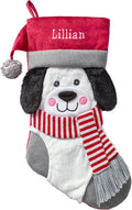Let's Make Memories Personalized Christmas Stocking - Stockings for Family - Embroidered Name - Custom Christmas Decor - 8”x19” - Plush Friends - Dog