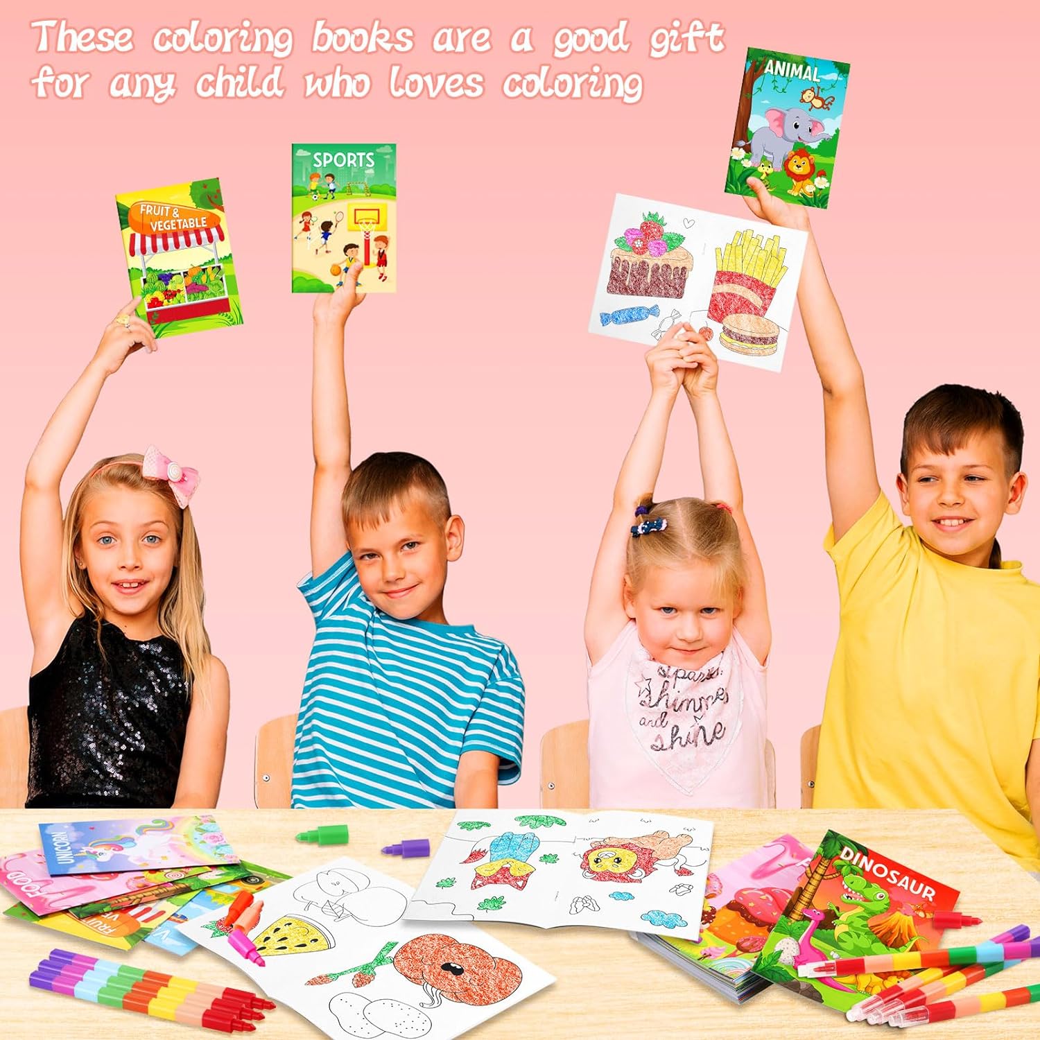 BenLouis Coloring Books Party Favors Bulk Mini Coloring Books for Kids Ages 4-8-12 Small Activity Books For Birthday Party Gifts Goodie Bags Stuffers Classroom Travel Activity（24pcs Classic）