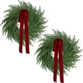 christmas wreath for front door, artificial pine cedar, main product view