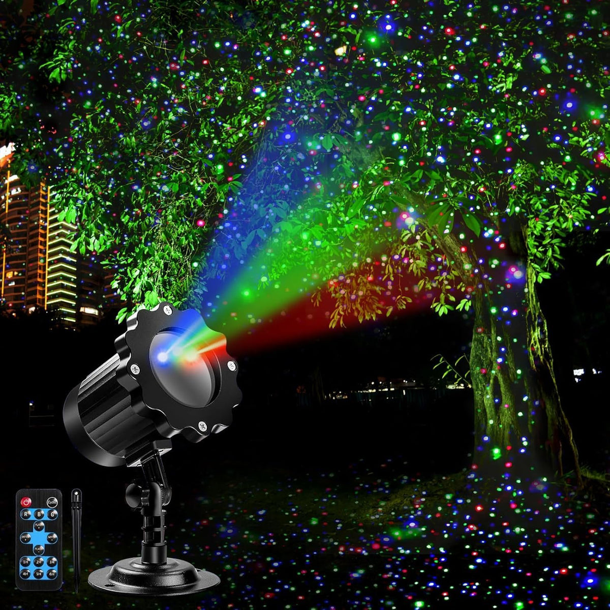 outdoor rgb laser projector lights 3 color starry, main product view