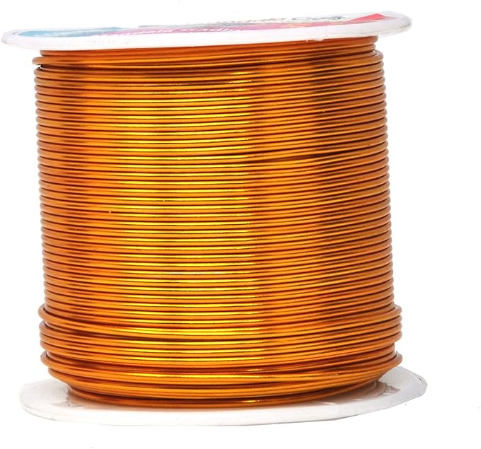Mandala Crafts 18 Gauge Anodized Aluminum Craft Wire for Jewelry Making - 450 FT Colored Flexible Silver Black Gold Purple Red Kelly Green Wire - Bendable for Bonsai Armature Crafting Sculpting