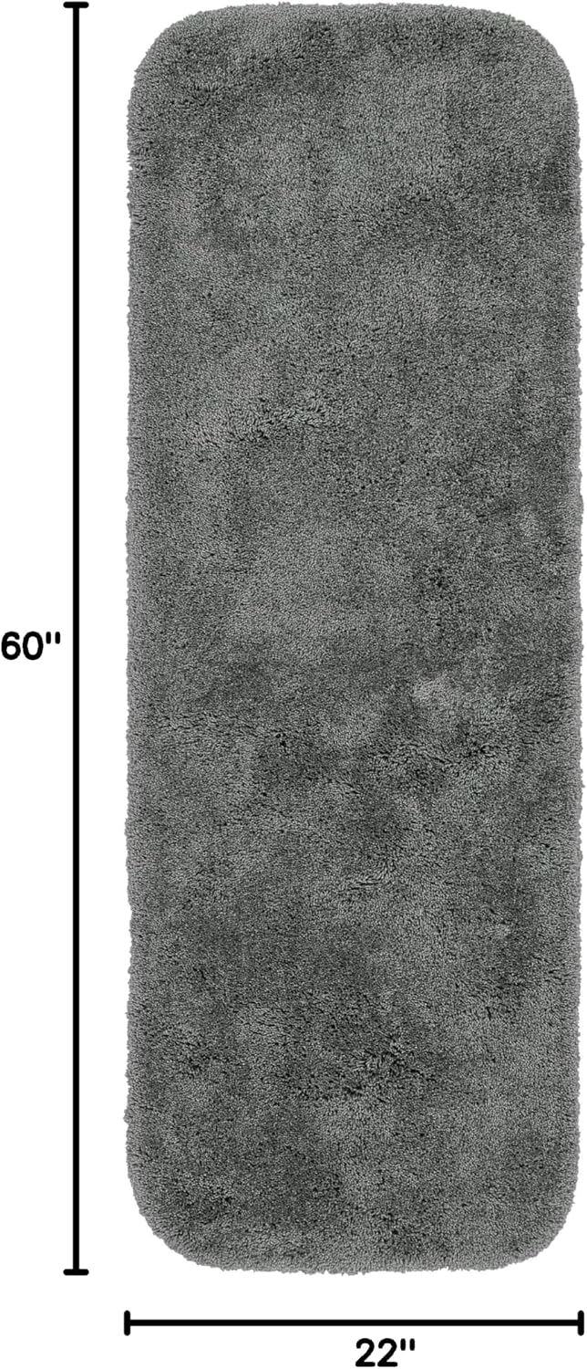 garland rug finest luxury dark gray 22 in., close-up detail
