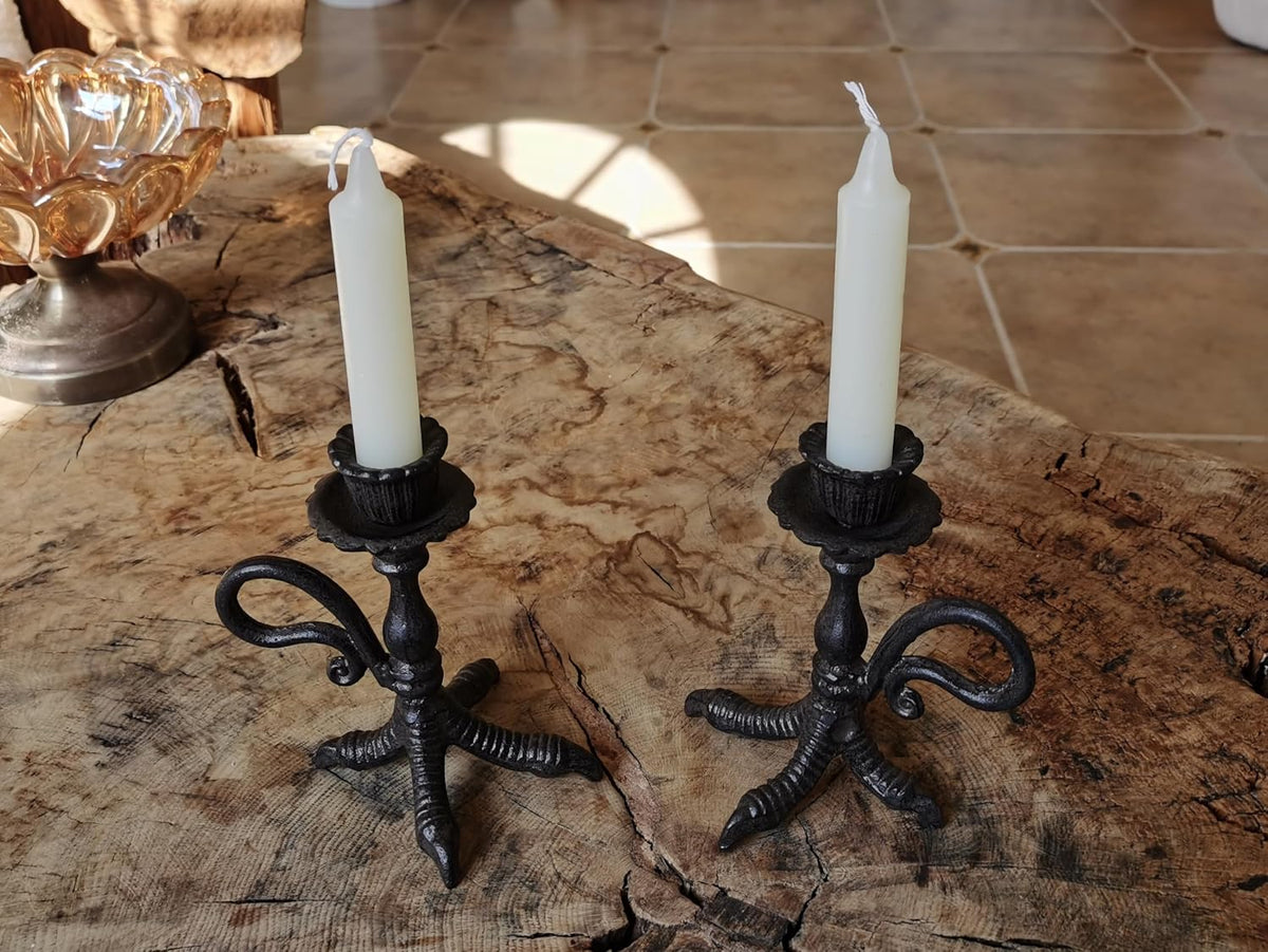 Claw Foot Candlestick Holders - Feet Taper Candle Holders, Black Candlesticke...