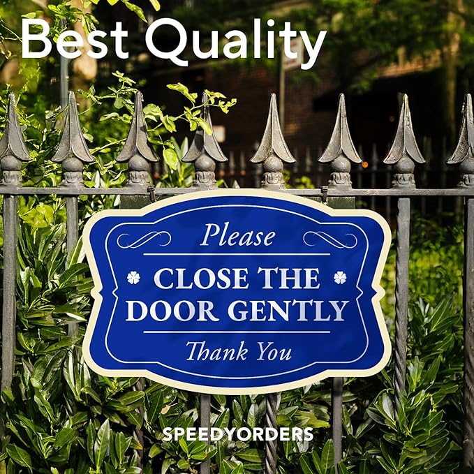 Custom Aluminum Driveway Signs - Waterproof Outdoor Metal Signs, Blue Steel 24x18 In