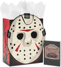 Hallmark Halloween Friday the 13th Gift Bag with Tissue Paper and Greeting Card (Jason Mask, Welcome to Camp Crystal Lake)