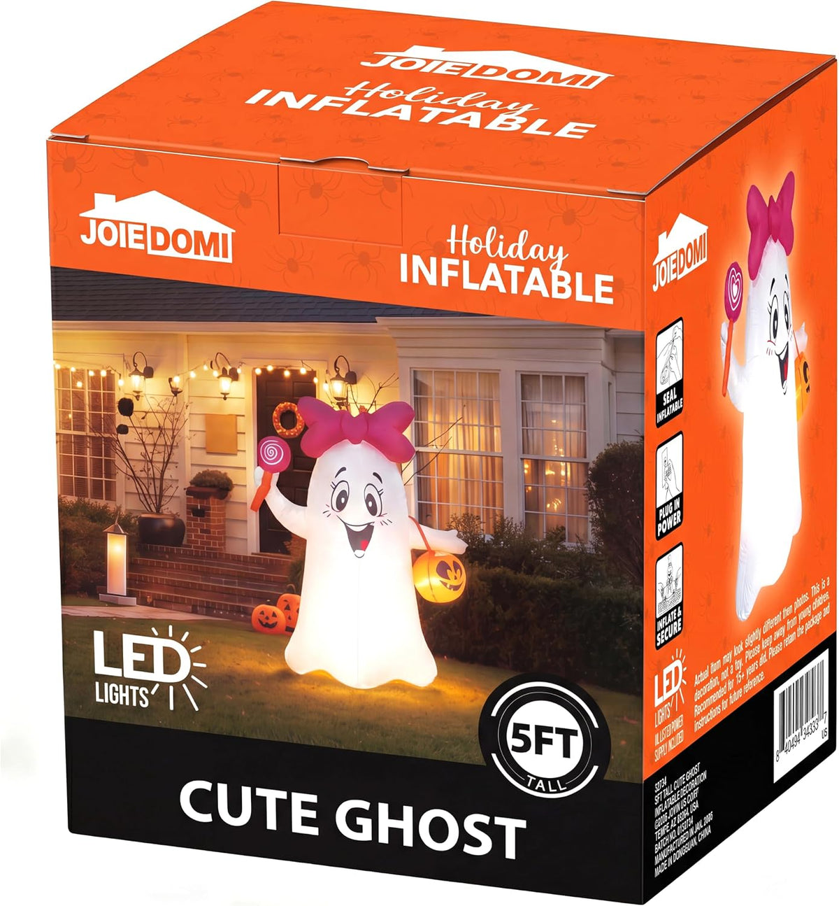 Joiedomi 5FT Halloween Inflatables Ghost Decoration, Cute Halloween Decoratio...