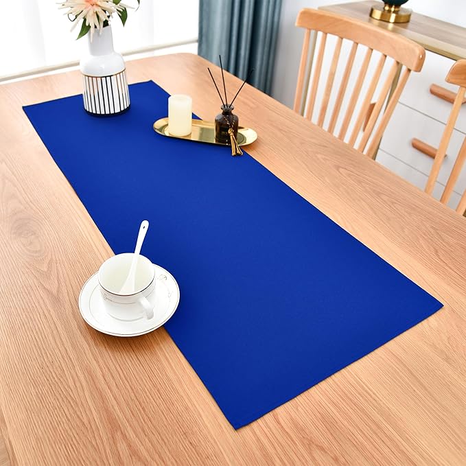 Farmhouse Blue Table Runner Small Short Table Runners 36 Inches Coffee Table Runner for Dresser Living Room Bedroom Holiday Party Banquet 12X36 Inch