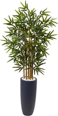 nearly natural 4ft. bamboo artificial tree in gray, main product view