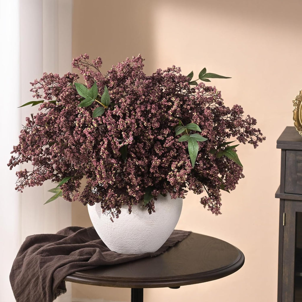 43in faux berry stems, artificial nandina fall decor on a desk or shelf