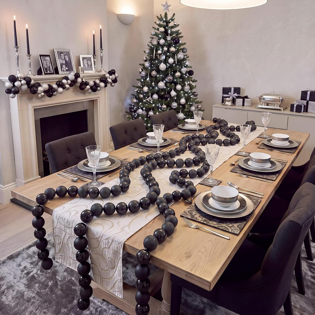jenaai 3 pcs 6 ft black christmas ball showing dimensions