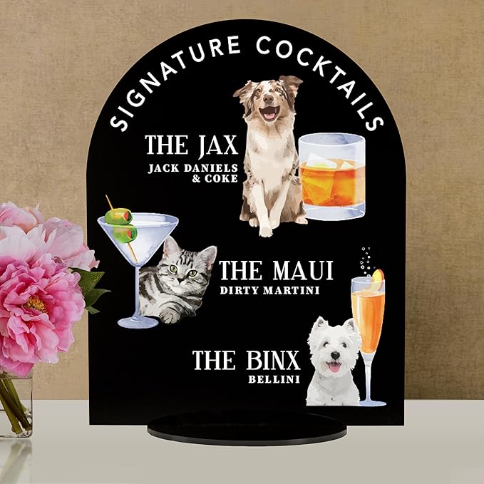 Pet Signature Drink Wedding Signs