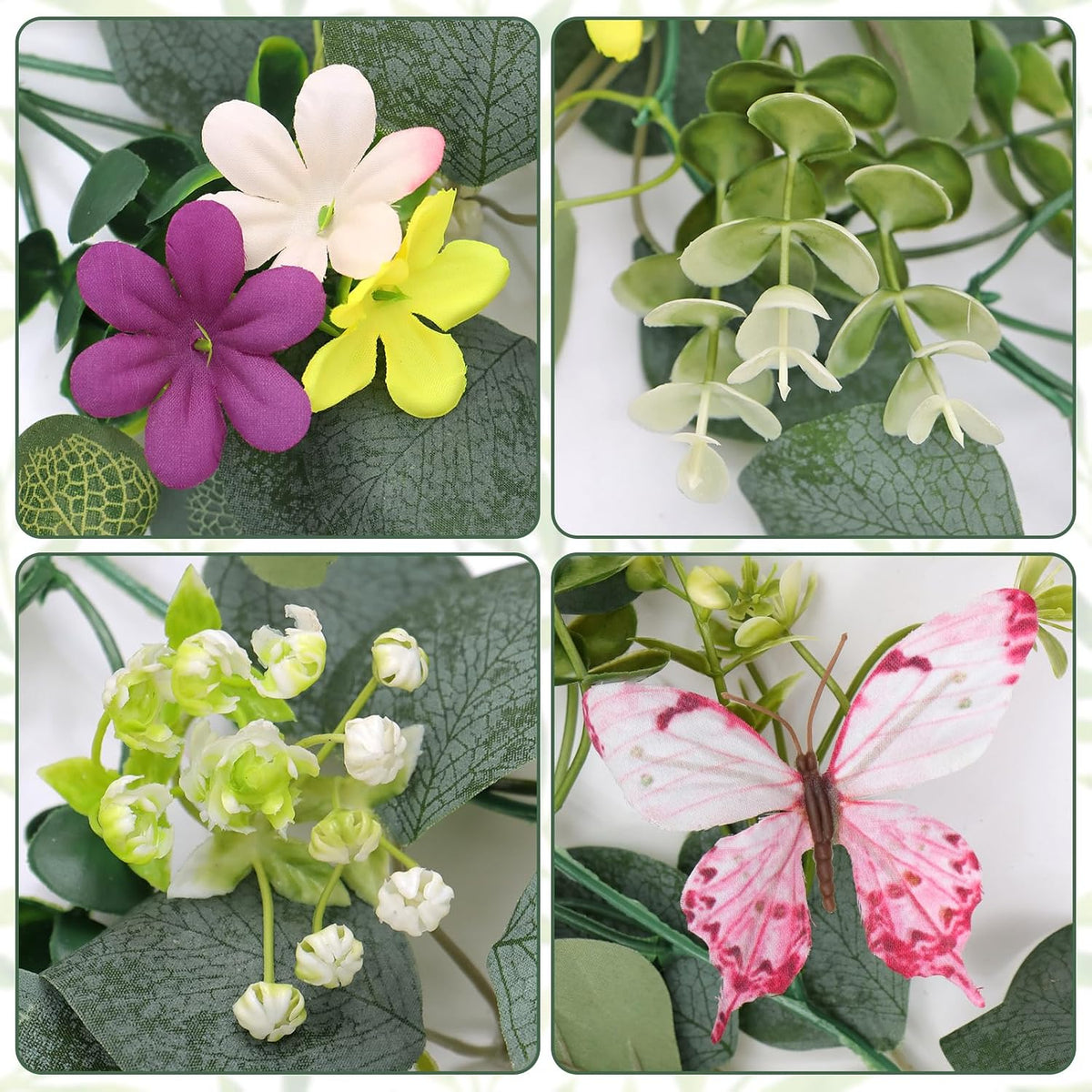 flower garland artificial daisy garlands floral vines 3d, side view