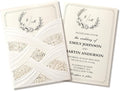 50pcs Laser Cut Wedding Invitations with Envelopes Ivory White, 5x7.3 Personalized Invitation Cards for Wedding