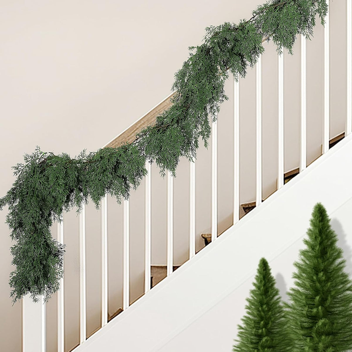 christmas norfolk pine garland, 6 ft dense pines, main product view
