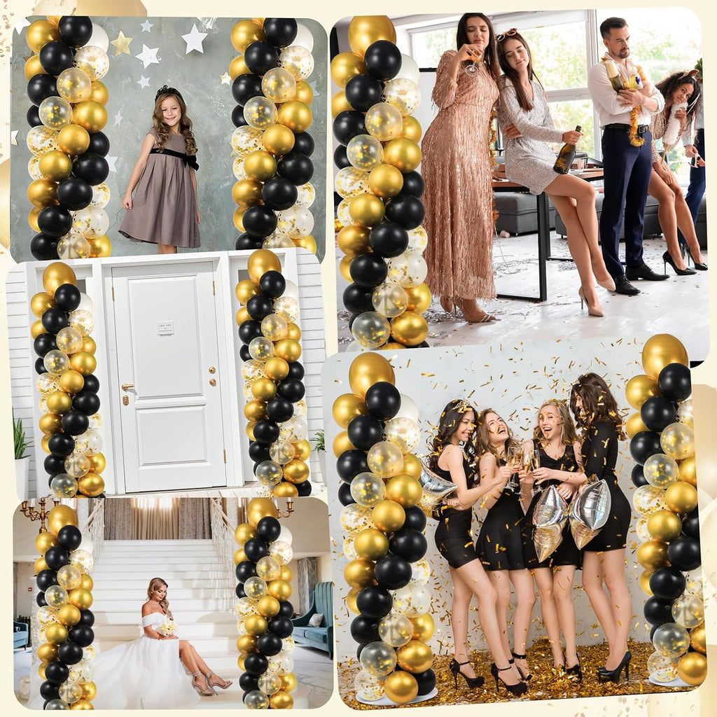 2 sets adjustable balloon column stand kit with on a desk or shelf