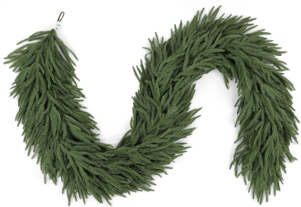 9ft christmas norfolk pine garland, real touch soft, main product view