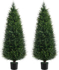 chillchard 2pack 4ft artificial cedar tree, uv resistant, main product view