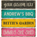 Custom Rustic Sign, Personalized Decor Street Signs, 3x12 Inches, ACM, Fade Resistant, Made in USA by Sigo Signs