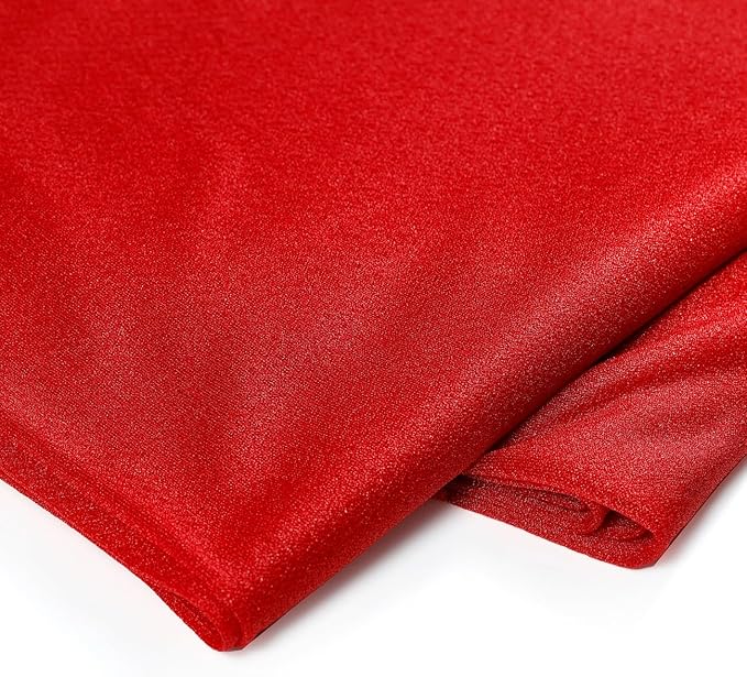 VDS Pack of 2 Panel (30 Inch X 30 Feet) Wedding Arch Draping Fabric Sheer Chiffon Fabric Drapery for Wedding Ceremony Reception Swag Backdrop Canopy Chuppah ARBO Altars Decoration (Red)