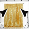 Eternal Beauty Gold Sequin Backdrop, 7x7 Ft Glitter Background Curtains for Shimmer Photography Party Wedding Birthday Back Drop Decor