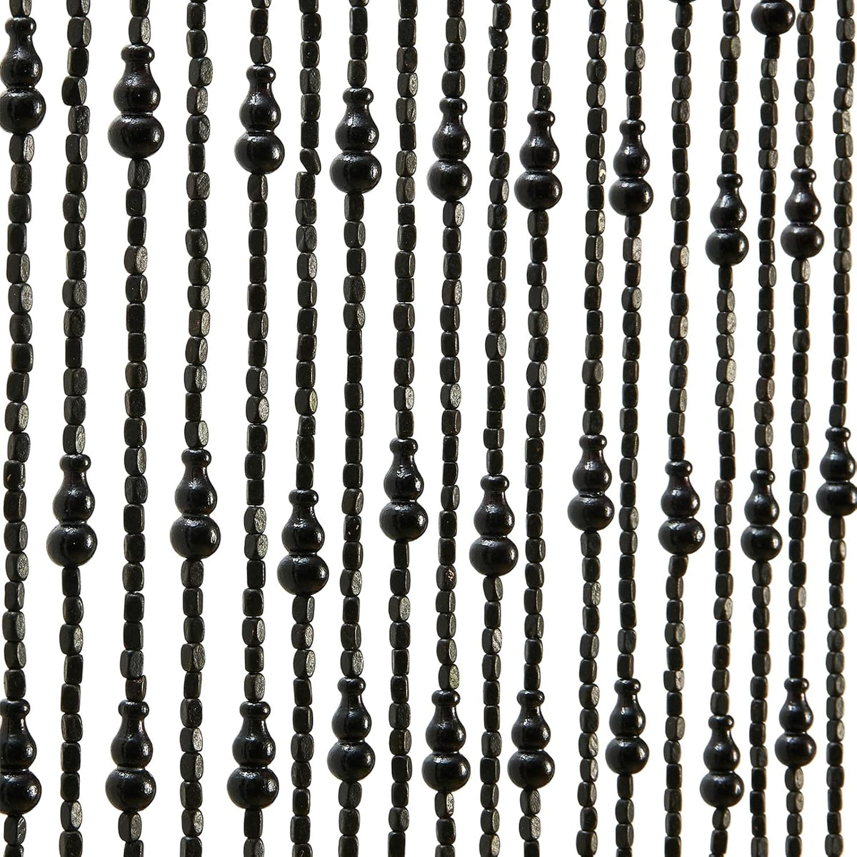 wood beaded curtain 35.5"x75" doorway room divider handmade, main product view