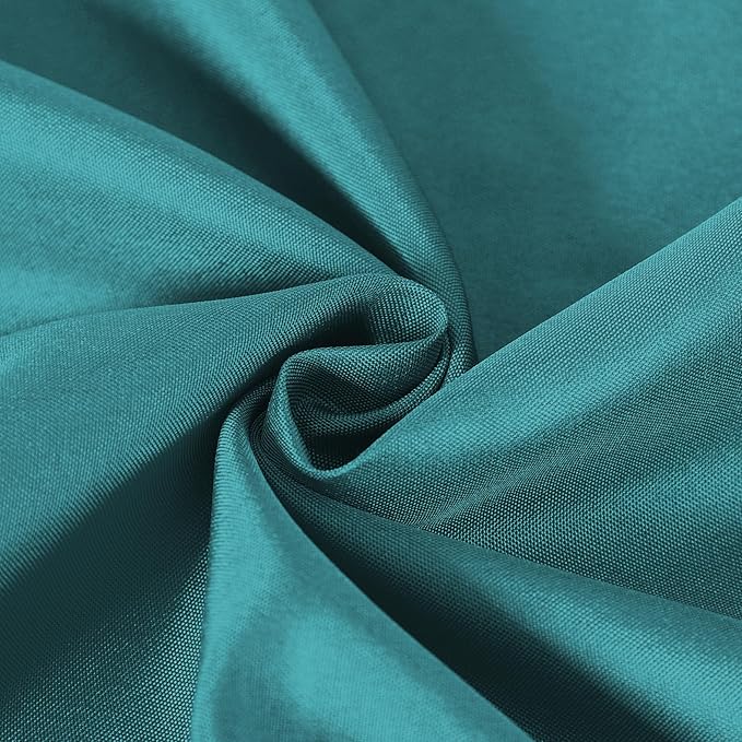 60 inch Round Tablecloth Washable Polyester Table Cloth Decorative Table Cover for Wedding Party Dining Banquet（60 inch,Peacock Blue）