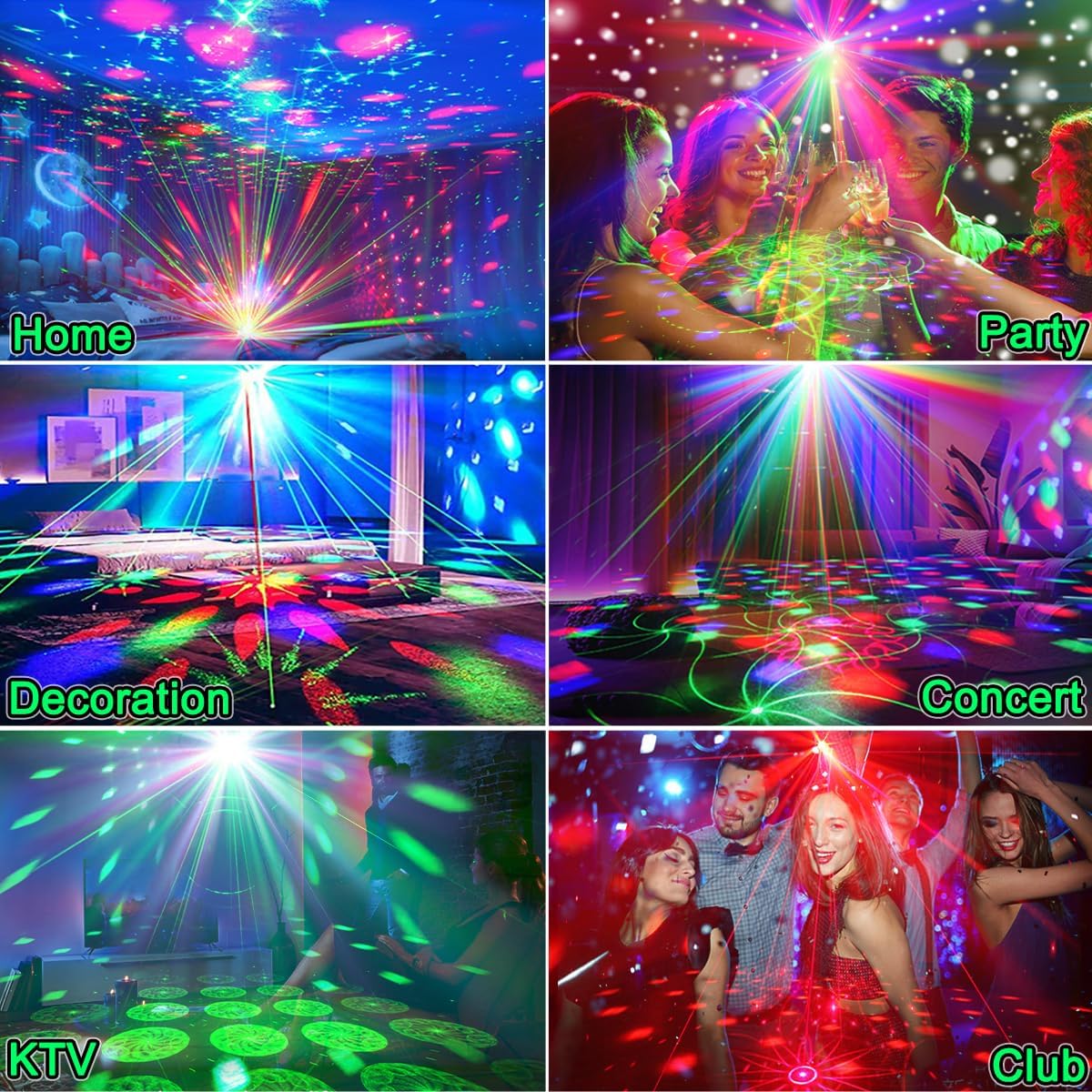 Disco Ball,Party DJ Disco Light Strobe Stage Dance Light Glow Party Sound Act...