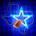 Cowboy Football Neon Sign Texas Neon Sign for Wall Decor - Neon Star Acrylic USB Powered LED Wall Art Decor, Light Up Sign Dimmable, for Man Cave Bedroom Bar Club Party Game Room 14.02 x 13.35 Inches