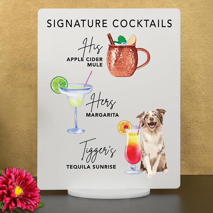 Pet Signature Drink Wedding Signs