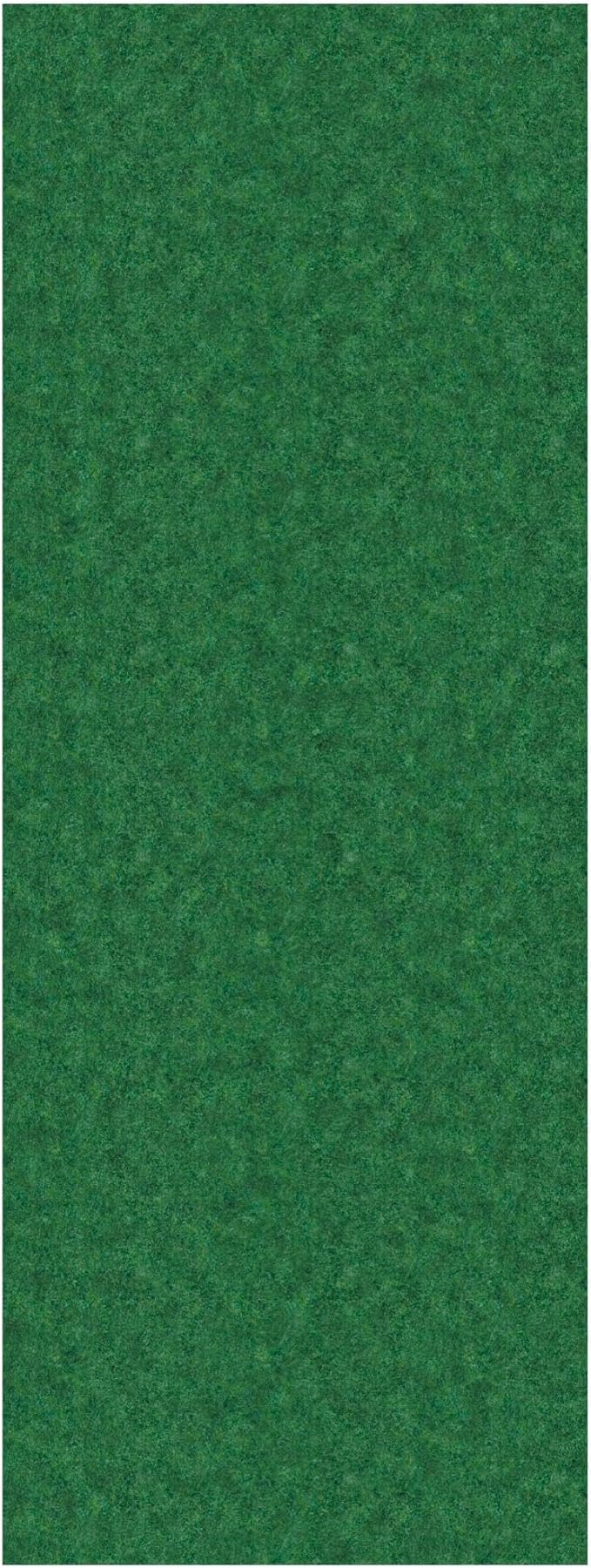 Ottomanson 2'7" x 14' Hallway Runner with Scraper Pile - Extra Durable Non-Slip Rug Mat for Indoor & Outdoor Use - Ideal for Kitchen, Entryway & Garage - High-Traffic Carpet, Green