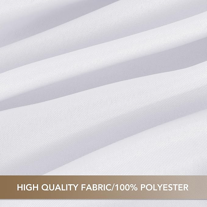 sancua Small Square Tablecloths 2 Pack - 36x36 Inch - White Table Cloth for Square or Round Tables, Washable Polyester Fabric Table Cover for Nightstand End Bedside Tables
