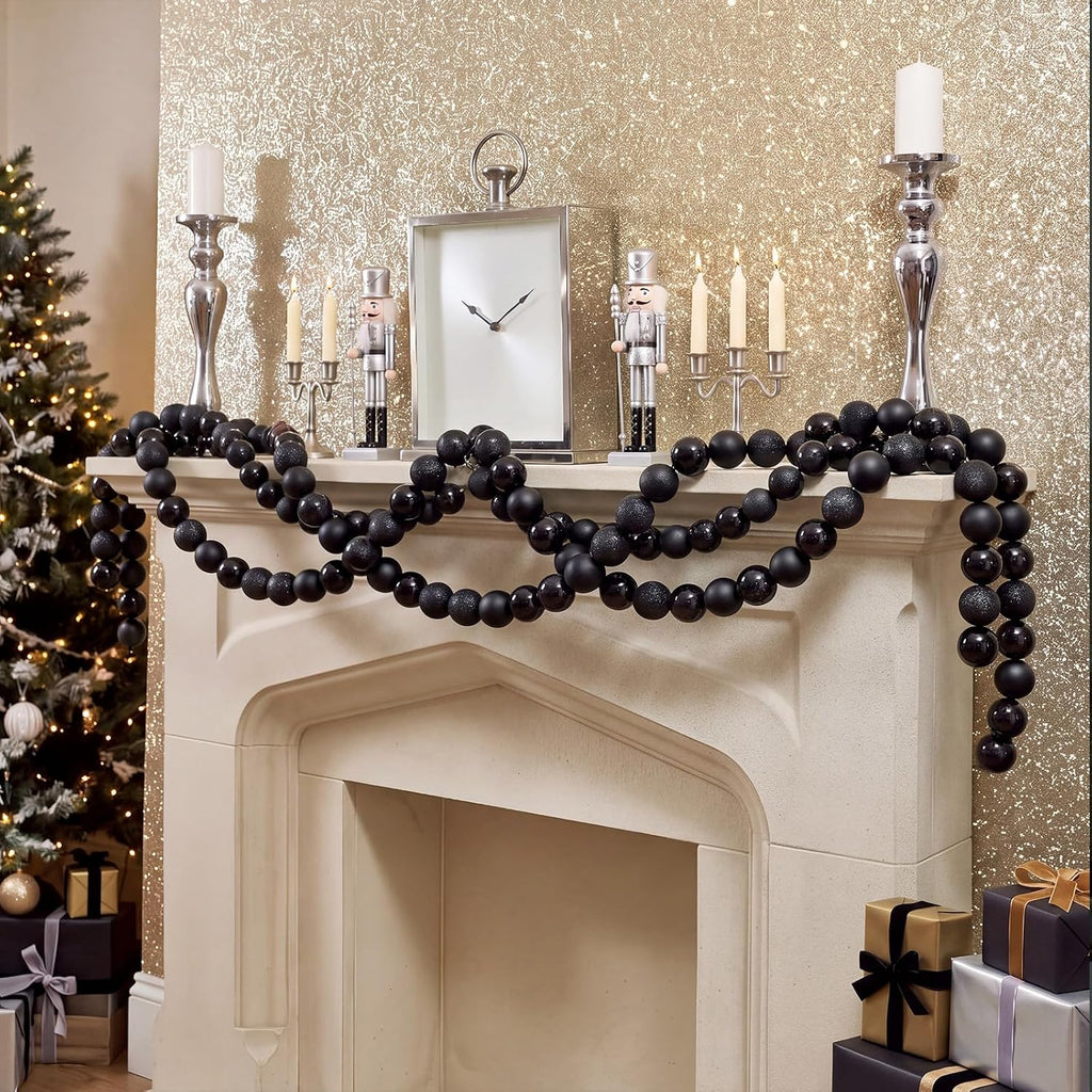 jenaai 3 pcs 6 ft black christmas ball, package contents