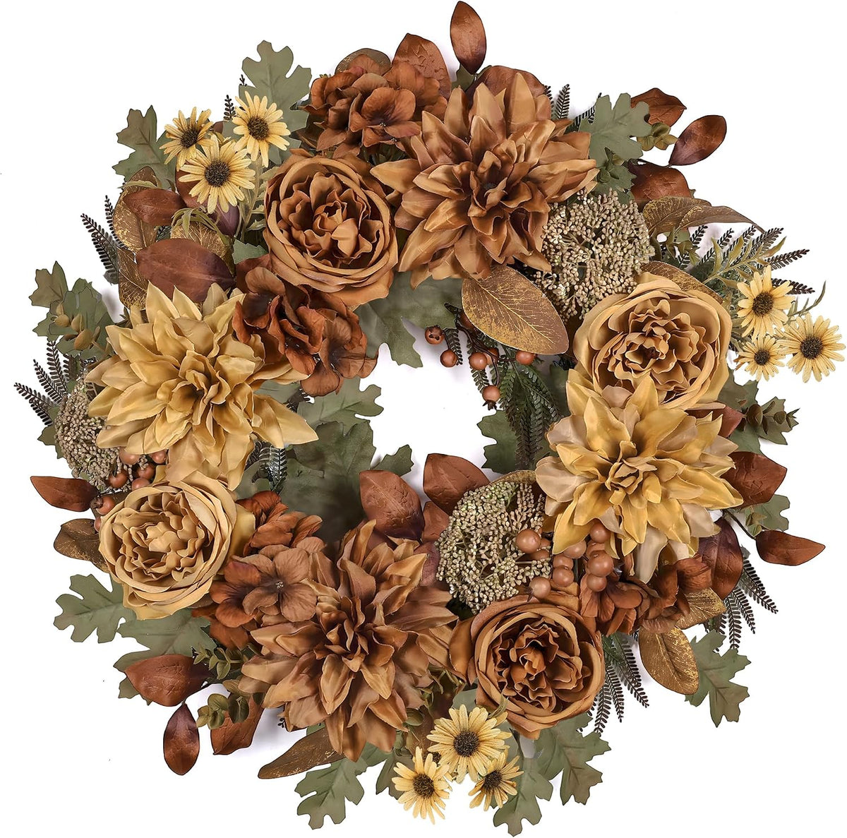 24in fall wreaths for front door artificial autumn, main product view