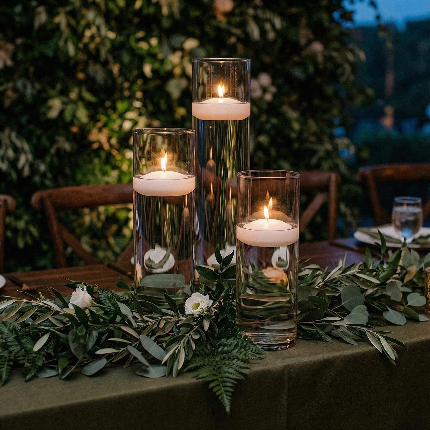 Royal Imports Floating Candles 3 inch White, Unscented Dripless Wax Discs | Made in USA Long Burning Floating Candles for Centerpieces 8-10 Hour Burn Time, Weddings, Parties, Home Décor & Holidays