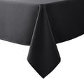 Biscaynebay Textured Fabric Tablecloths 52x70 Rectangular, Black Water Resistant Spill Proof Tablecloths for Dining, Kitchen, Wedding and Parties, Machine Washable