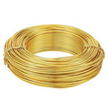 Fashewelry 180 Feet 2mm Gold Aluminum Wire Bendable Metal Craft Wire for Beading Sculpting Jewelry Making