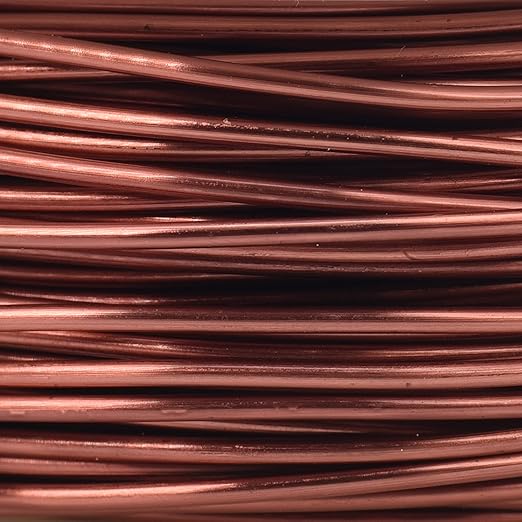 The Beadsmith Wire Elements Craft Wire – Tarnish Resistant, Soft Temper, Round, Antique Copper Color – 0.64mm, 22 Gauge, 15 Yard Spool – Jewelry Making, Wire Wrapping, Floral, & Other DIY Crafts