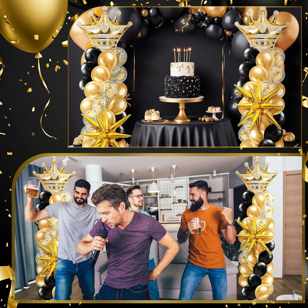 2 sets black and gold balloon column stand, package contents