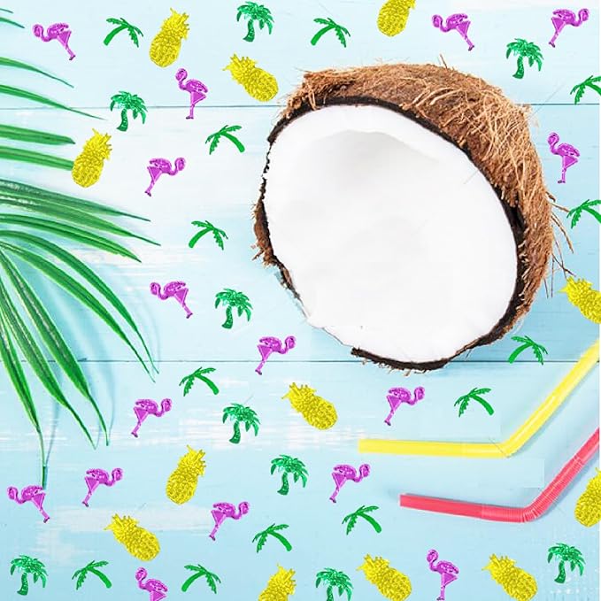 Confetti Table Foil Metallic Sequins Tropical Jungle Safari Festival for Birthday Baby Shower Wedding Engagement Party Favor Supplies or DIY(Summer)