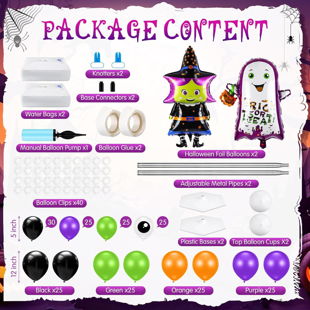 kasyat 2 sets halloween balloon column kit, witch, close-up detail