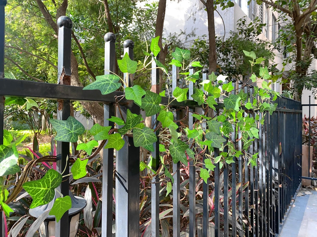 artificial rattan tree vines with creeper leaves climbing showing dimensions