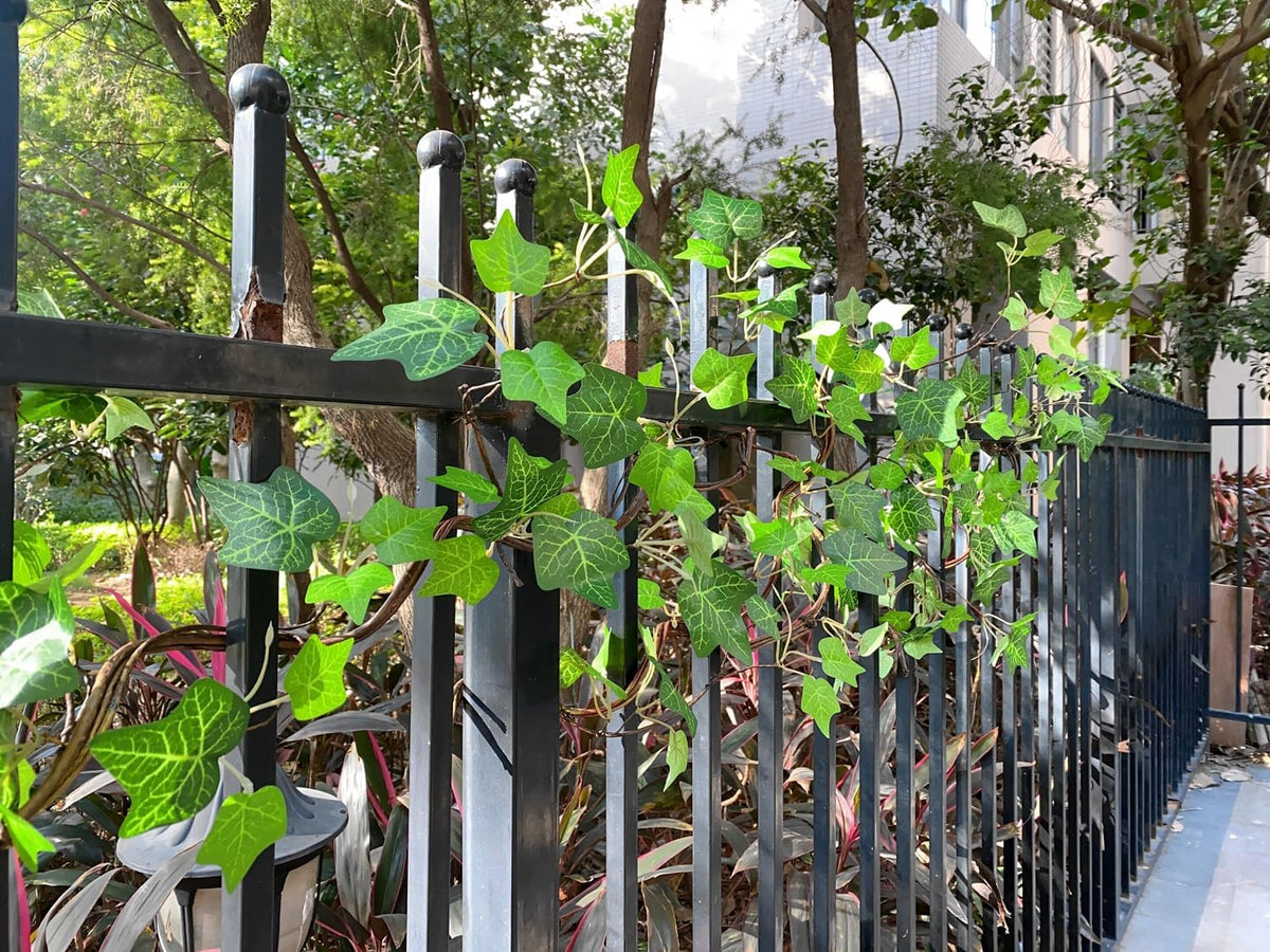 artificial rattan tree vines with creeper leaves climbing showing dimensions