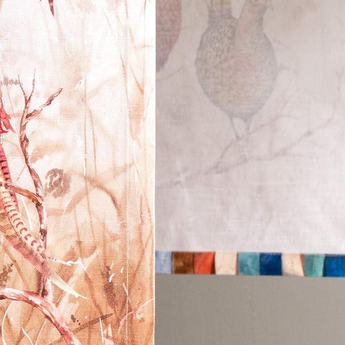 Maison d' Hermine Table Runner 100% Cotton Single Layer Table Runners 108 inches Long for Thanksgiving Christmas Decorations Home Kitchen Dining Party Wedding (Faisan D'Automne, 14.5" x 108")