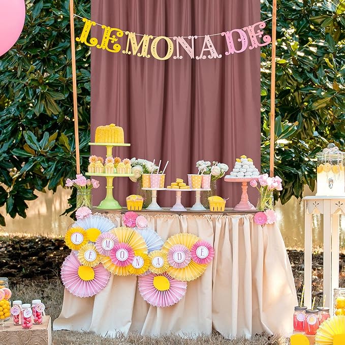 DWCN 10x7 FT Dusty Rose Backdrop Curtains for Parties, Photography Backdrop Drapes with Rod Pockets for Wedding Decorations Stage Birthday Family Gatherings, 2 Panels 5ft x 7ft