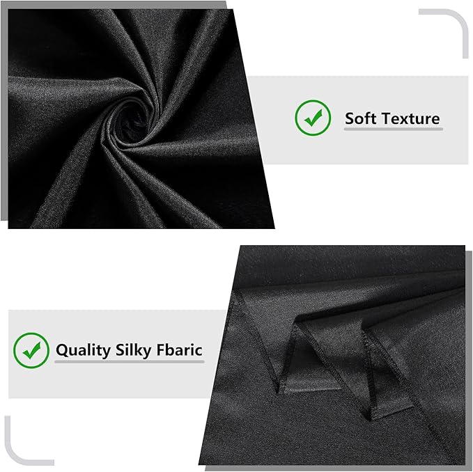 Black Backdrop Curtain for Party, Halloween Backdrop Rod Pocket Photo Drapes Panels Fabric Curtain Backdrop Black Birthday Party Decor for Boys Teens Men,5ft x 7ft, 2 Panels